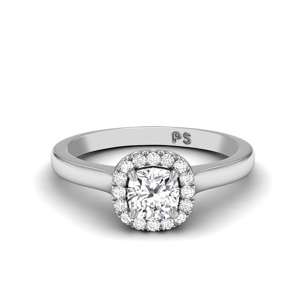 0.60-1.75 CT Cushion & Round Cut Natural Diamonds - Halo Rings