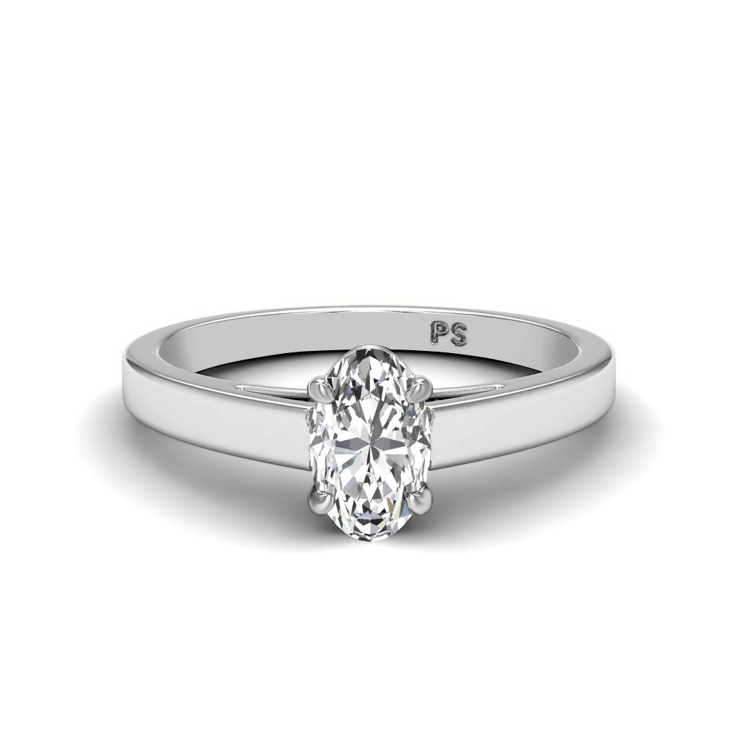 0.35-1.50 CT Oval Cut Natural Diamonds - Solitaire Rings