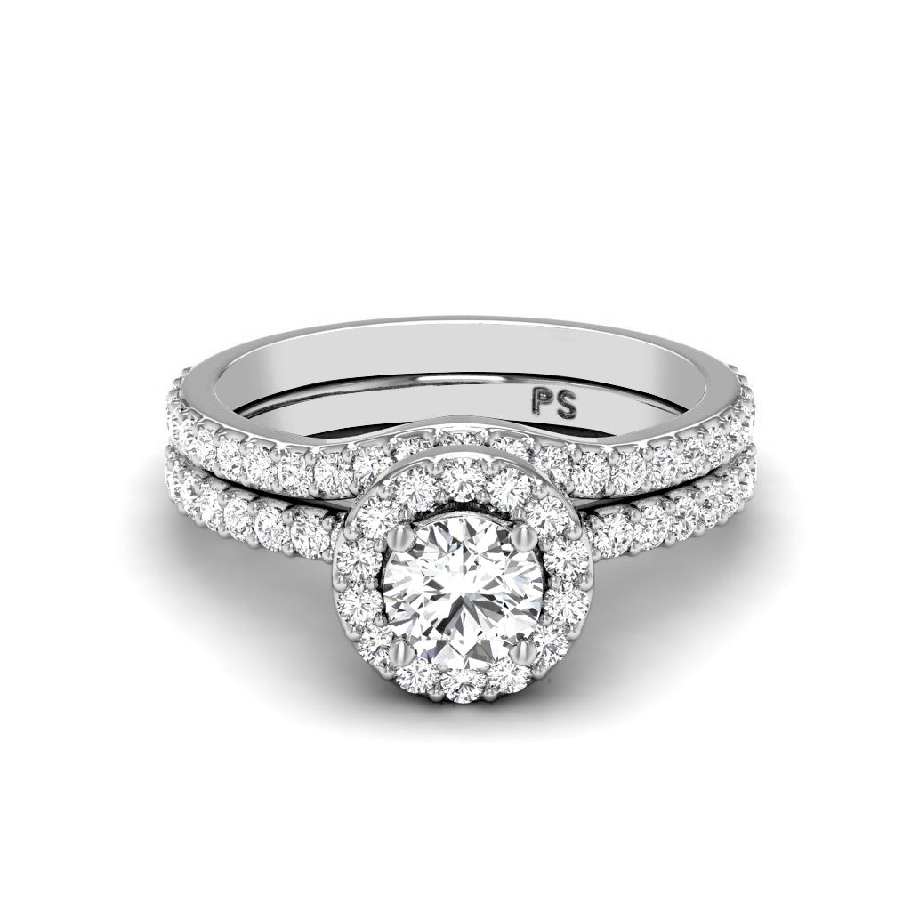 1.15-6.65 CT Round Cut Diamonds - Bridal Set