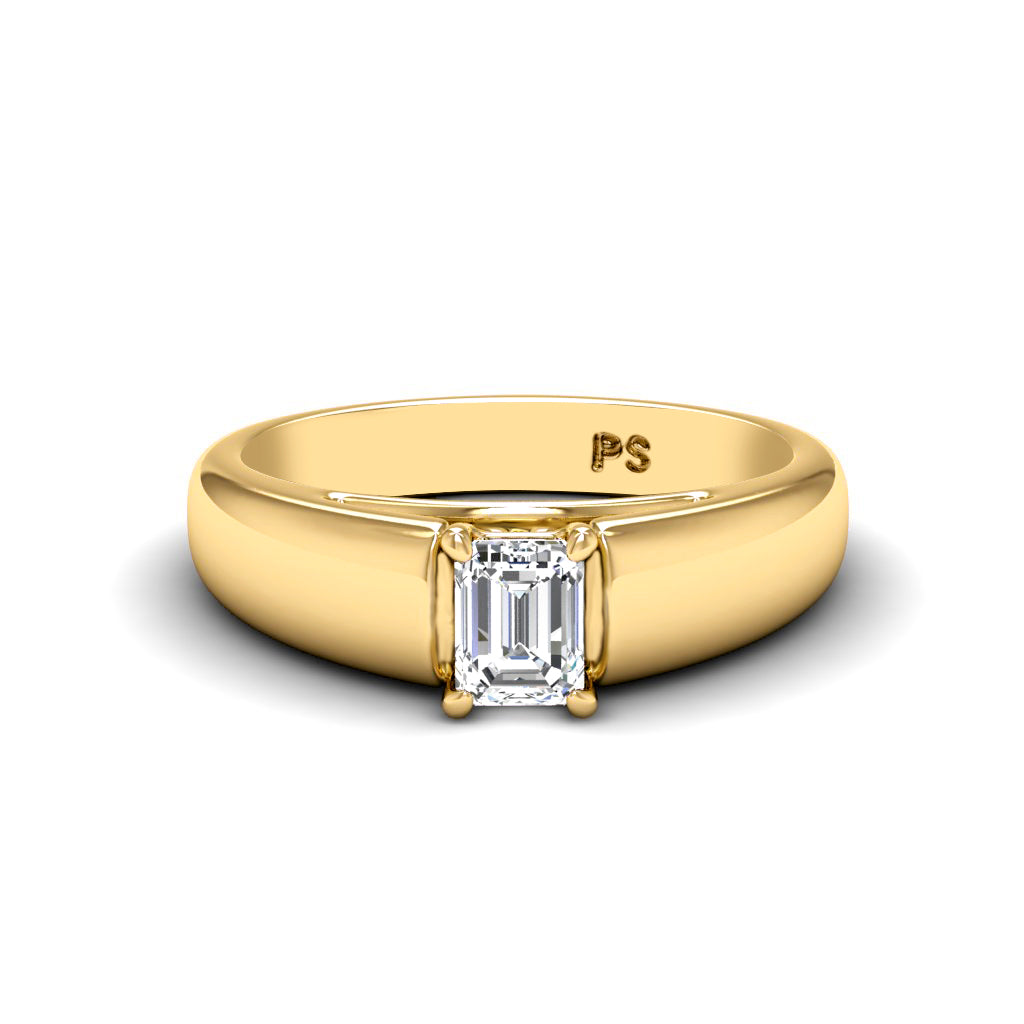 0.50-3.00 CT Emerald Cut Lab Grown Diamonds - Solitaire Ring