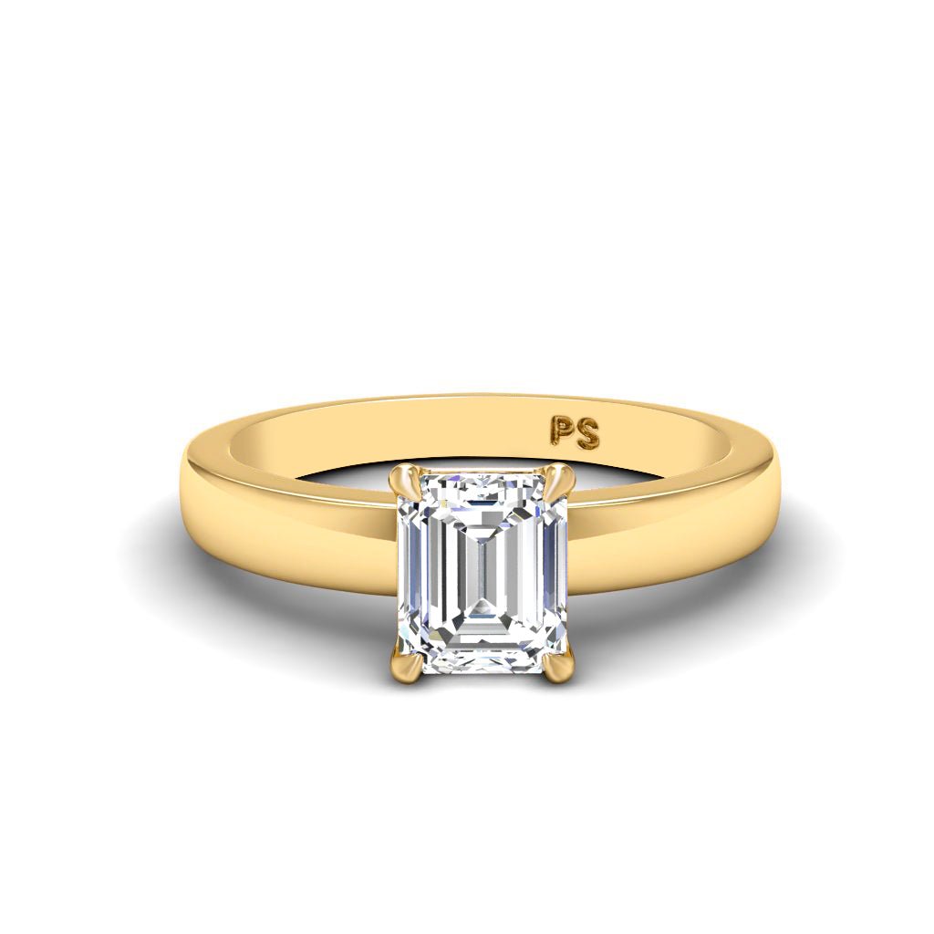 0.35 - 1.50 CT Emerald Cut Natural Diamonds - Solitaire Rings - Primestyle.com