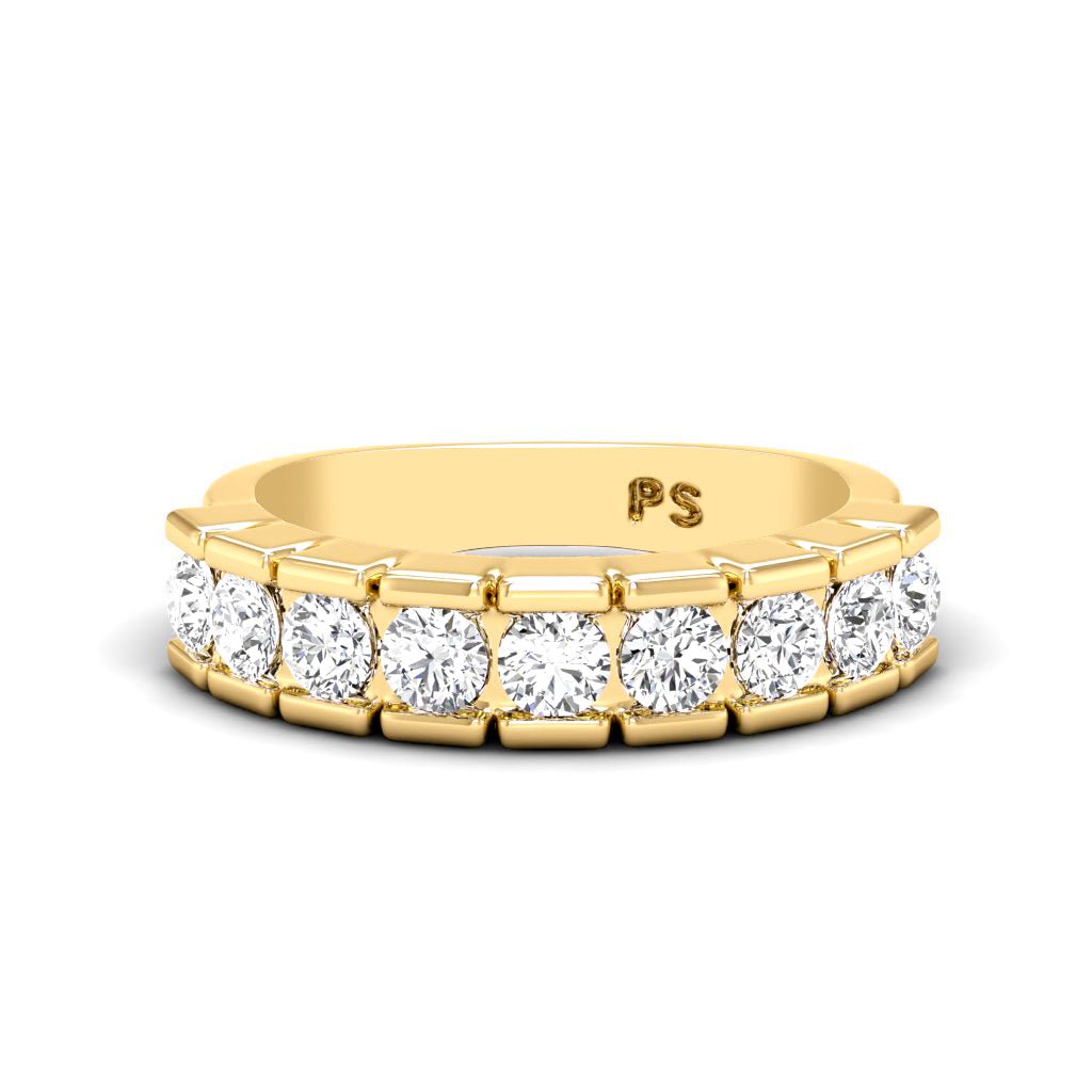 1.20 CT Round Cut Lab Grown Diamonds - Wedding Band - Primestyle.com