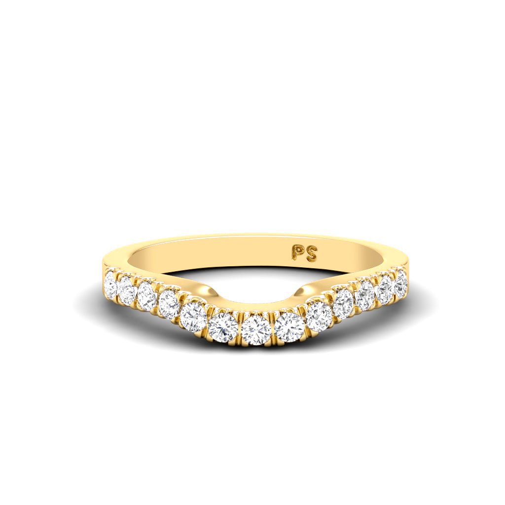 0.30 CT Round Cut Lab Grown Diamonds - Wedding Band - Primestyle.com