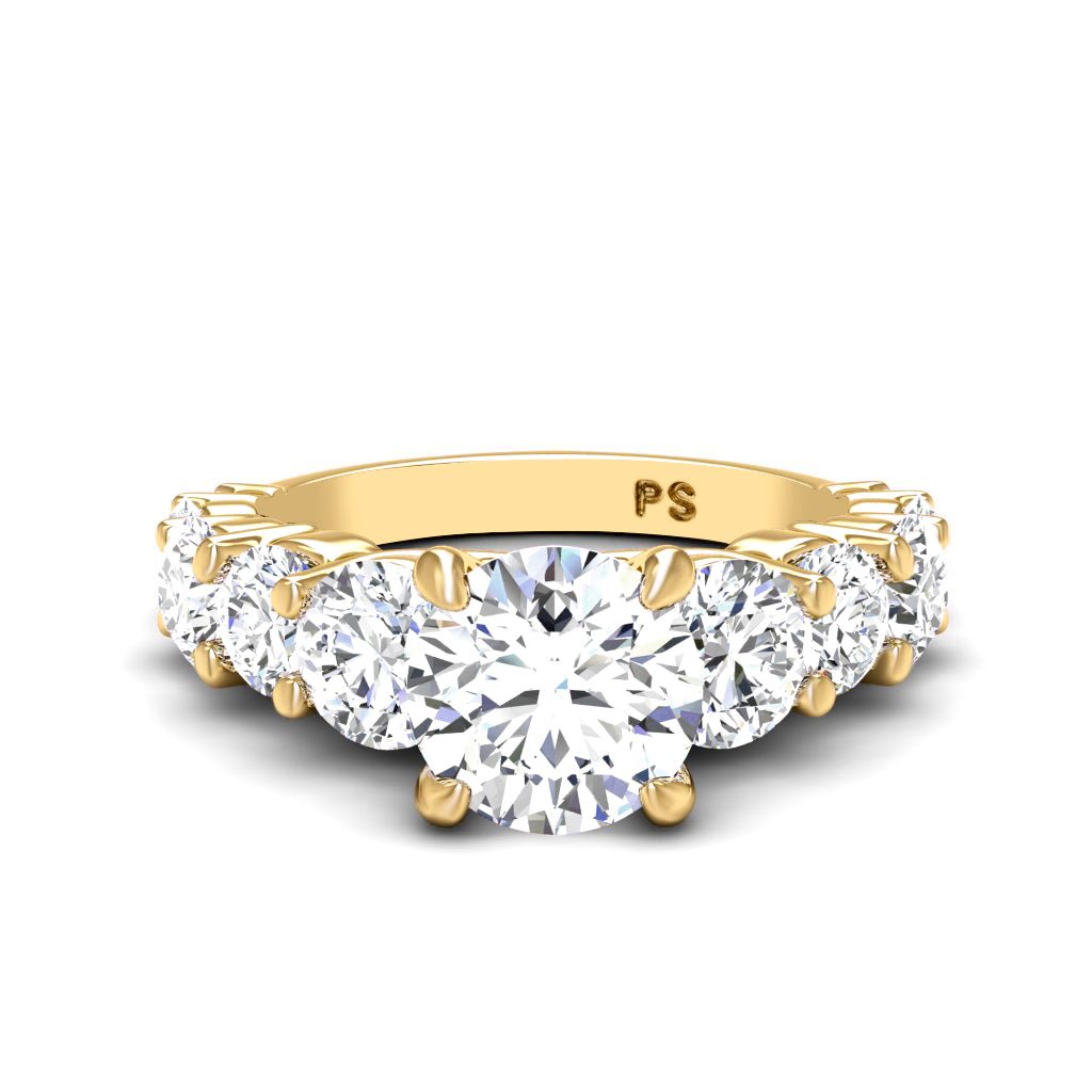 3.00-8.50 CT Round Cut Lab Grown Diamonds - Engagement Ring