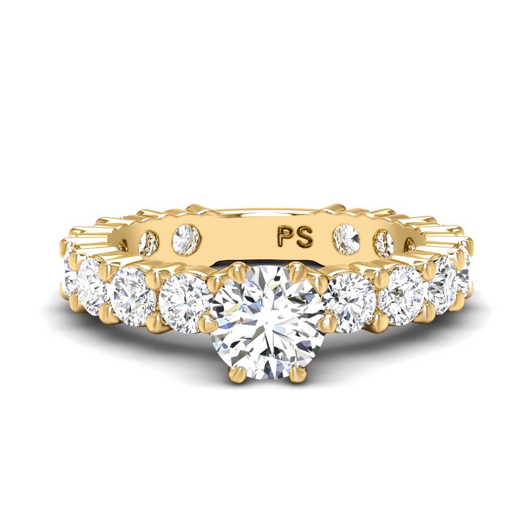 2.75 - 3.90 CT Round Cut Natural Diamonds - Engagement Ring - Primestyle.com
