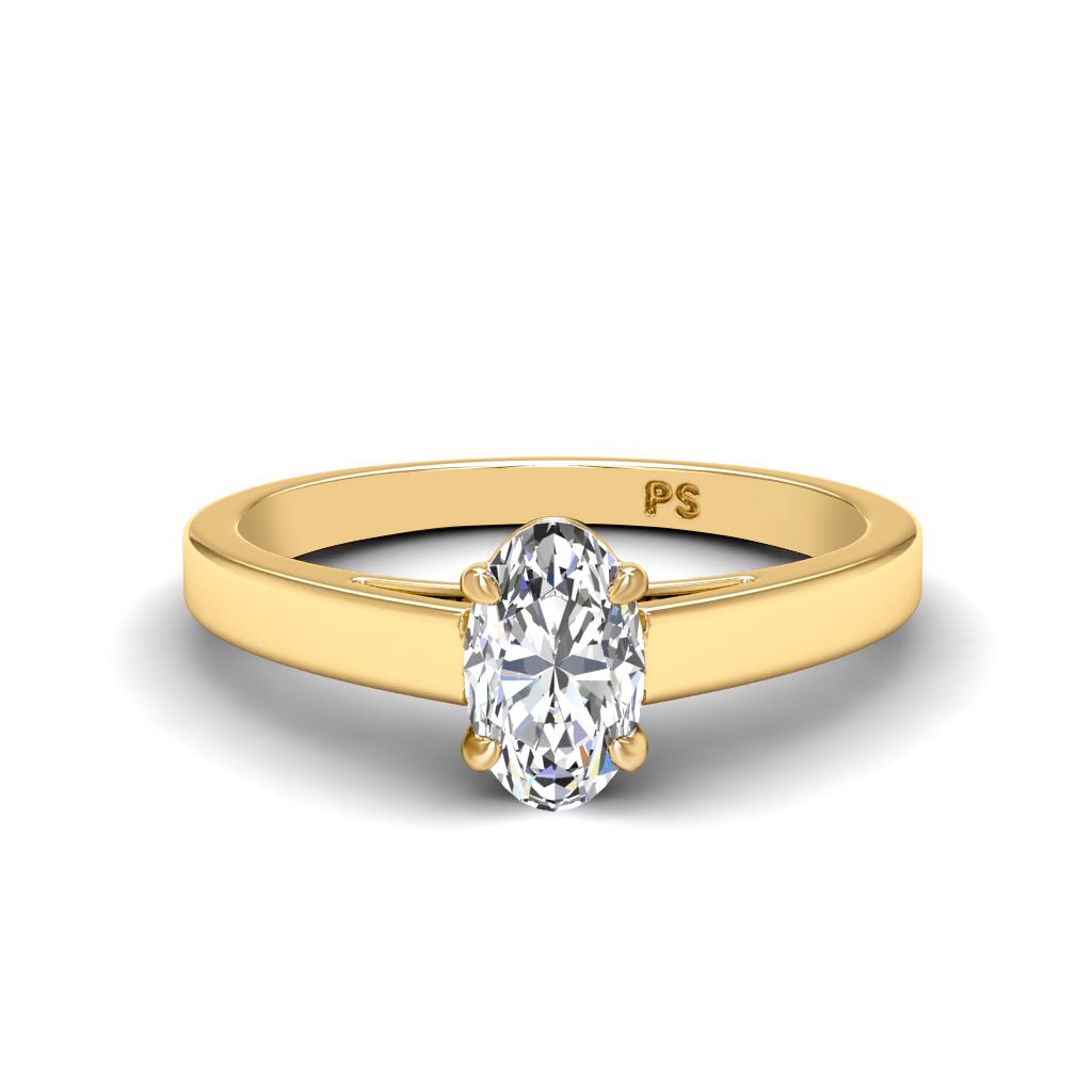 0.35 - 1.50 CT Oval Cut Natural Diamonds - Solitaire Rings - Primestyle.com