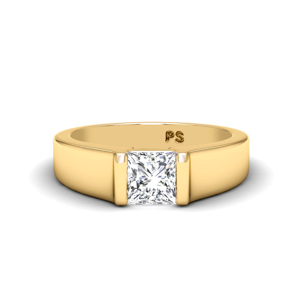 0.35-1.50 CT Princess Cut Diamonds - Solitaire Ring