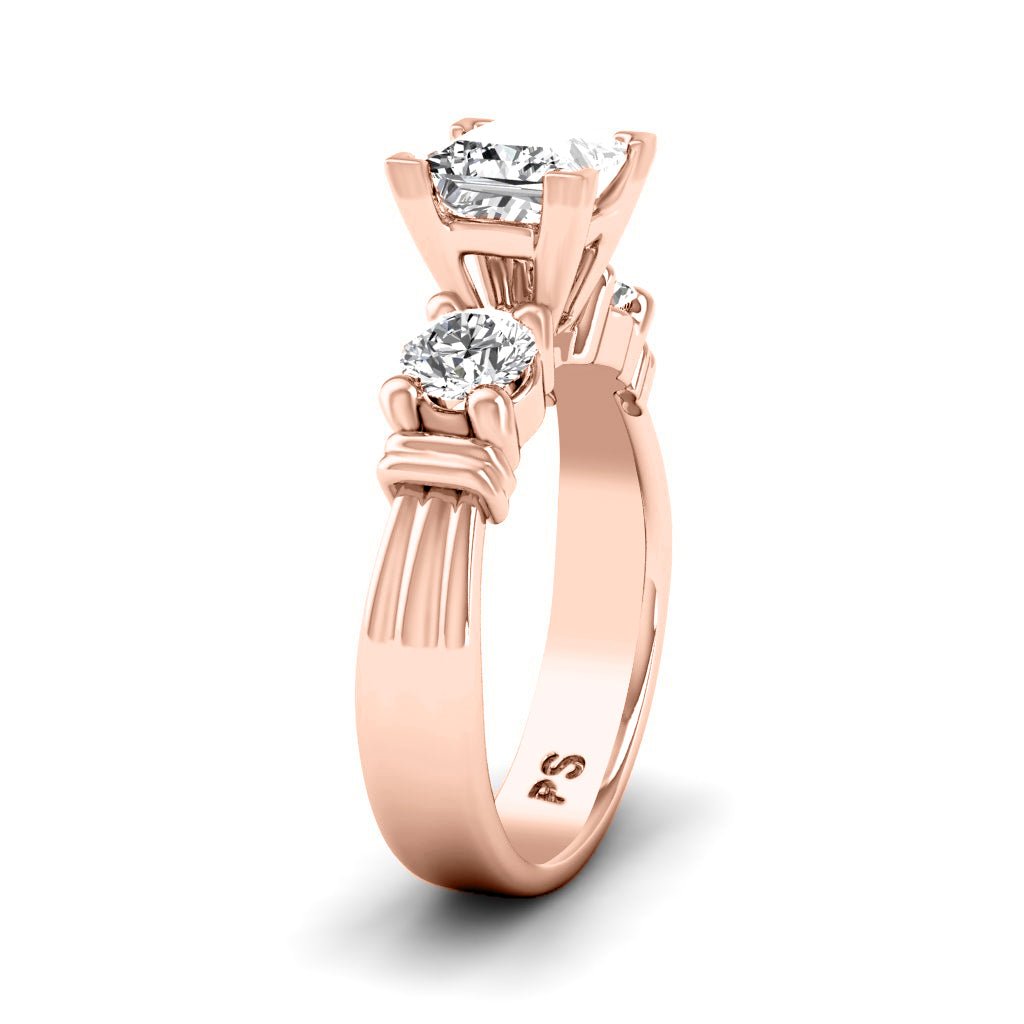 0.85 - 2.00 CT Princess & Round Cut Natural Diamonds - Engagement Ring - Primestyle.com