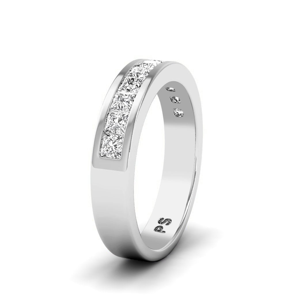 1.10 CT Princess Cut Natural Diamonds - Wedding Band - Primestyle.com
