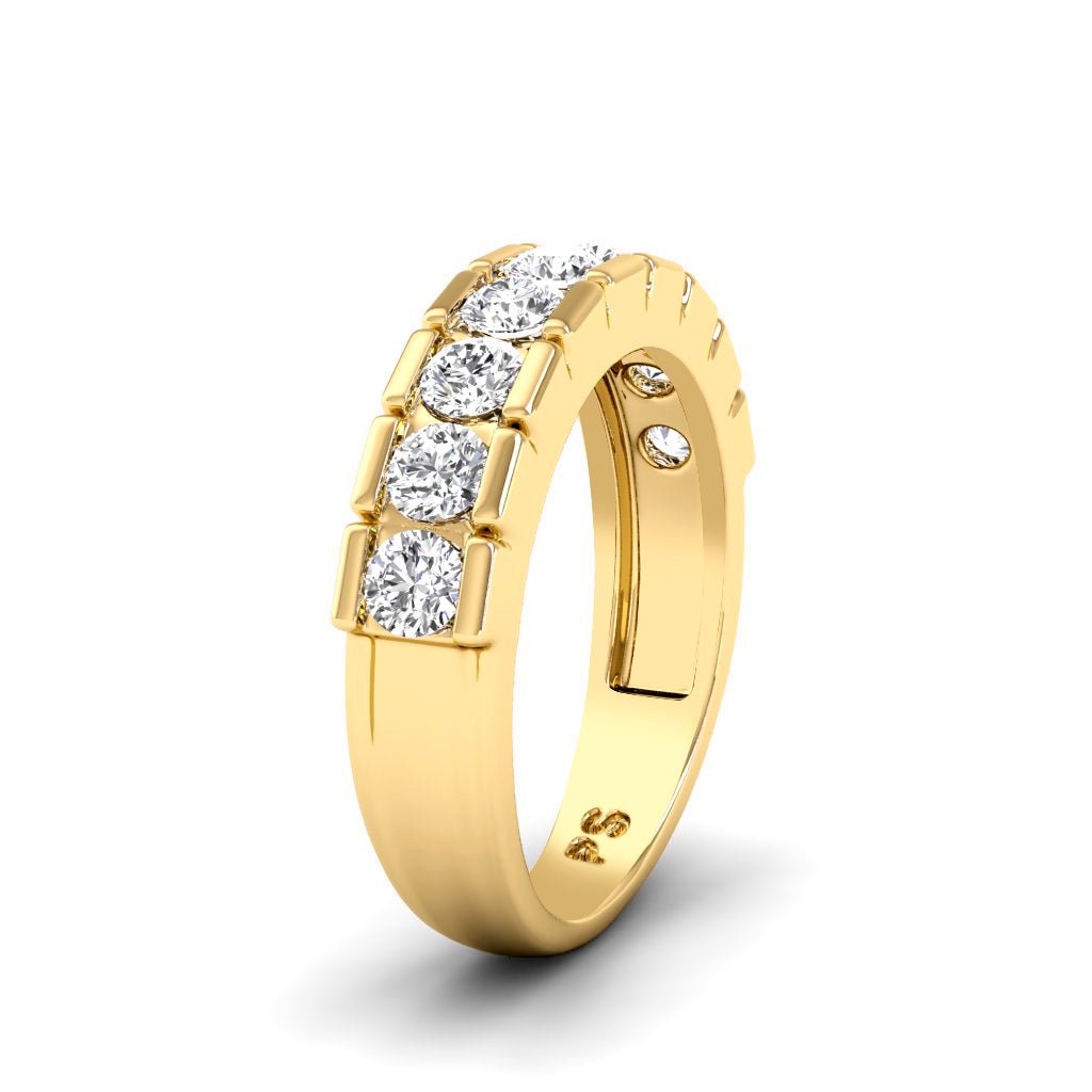 1.20 CT Round Cut Natural Diamonds - Wedding Band - Primestyle.com
