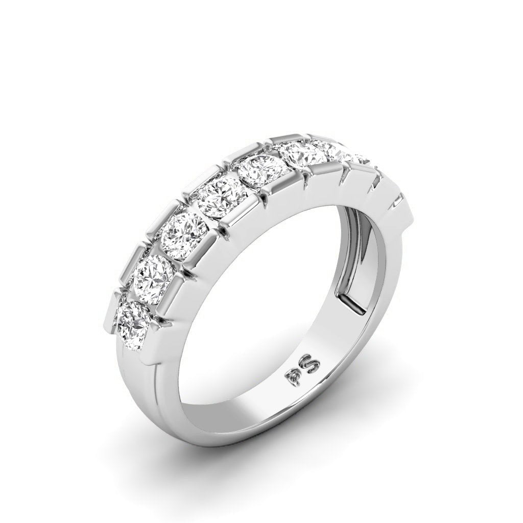 1.20 CT Round Cut Natural Diamonds - Wedding Band - Primestyle.com