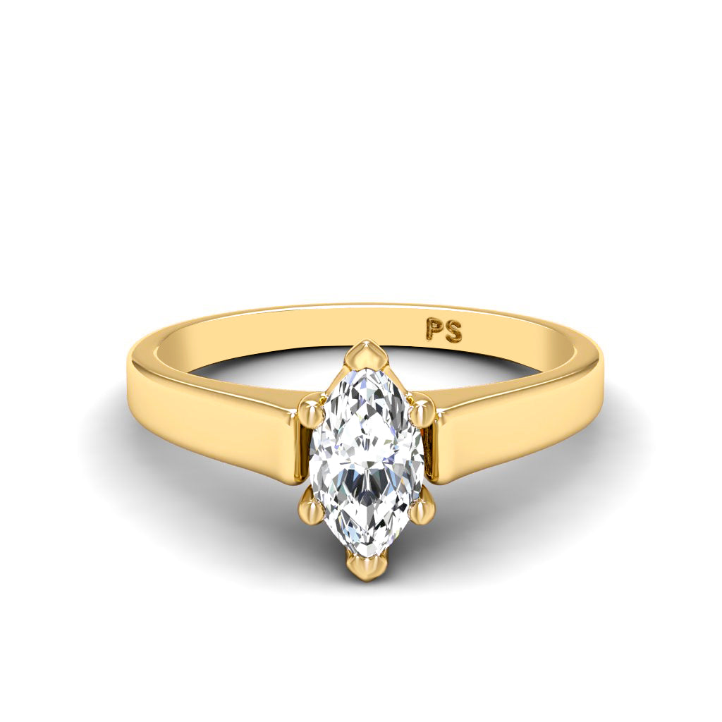 0.50-3.00 CT Marquise Cut Lab Grown Diamonds - Solitaire Ring