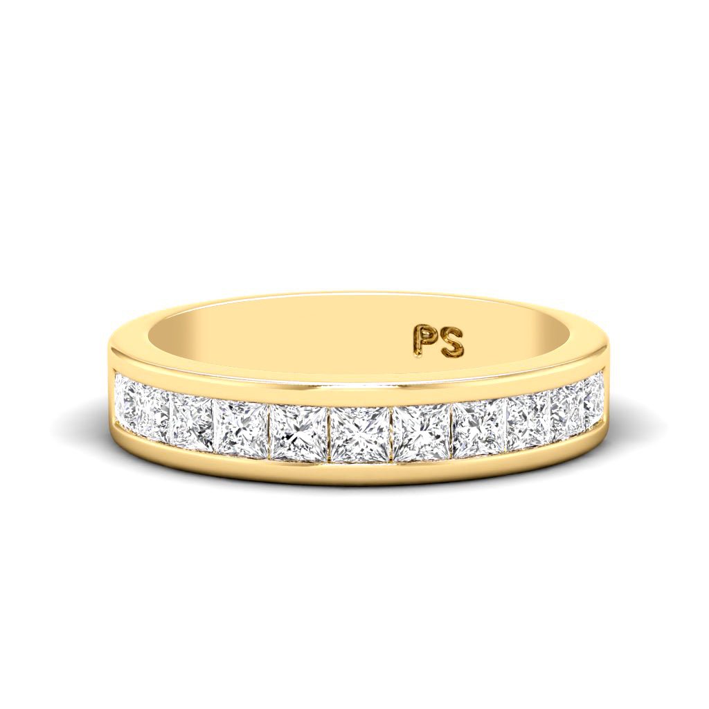 1.10 CT Princess Cut Natural Diamonds - Wedding Band - Primestyle.com