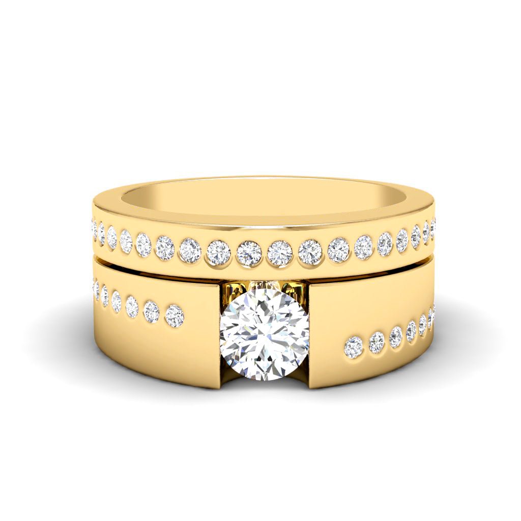 0.95-6.45 CT Round Cut Diamonds - Bridal Set