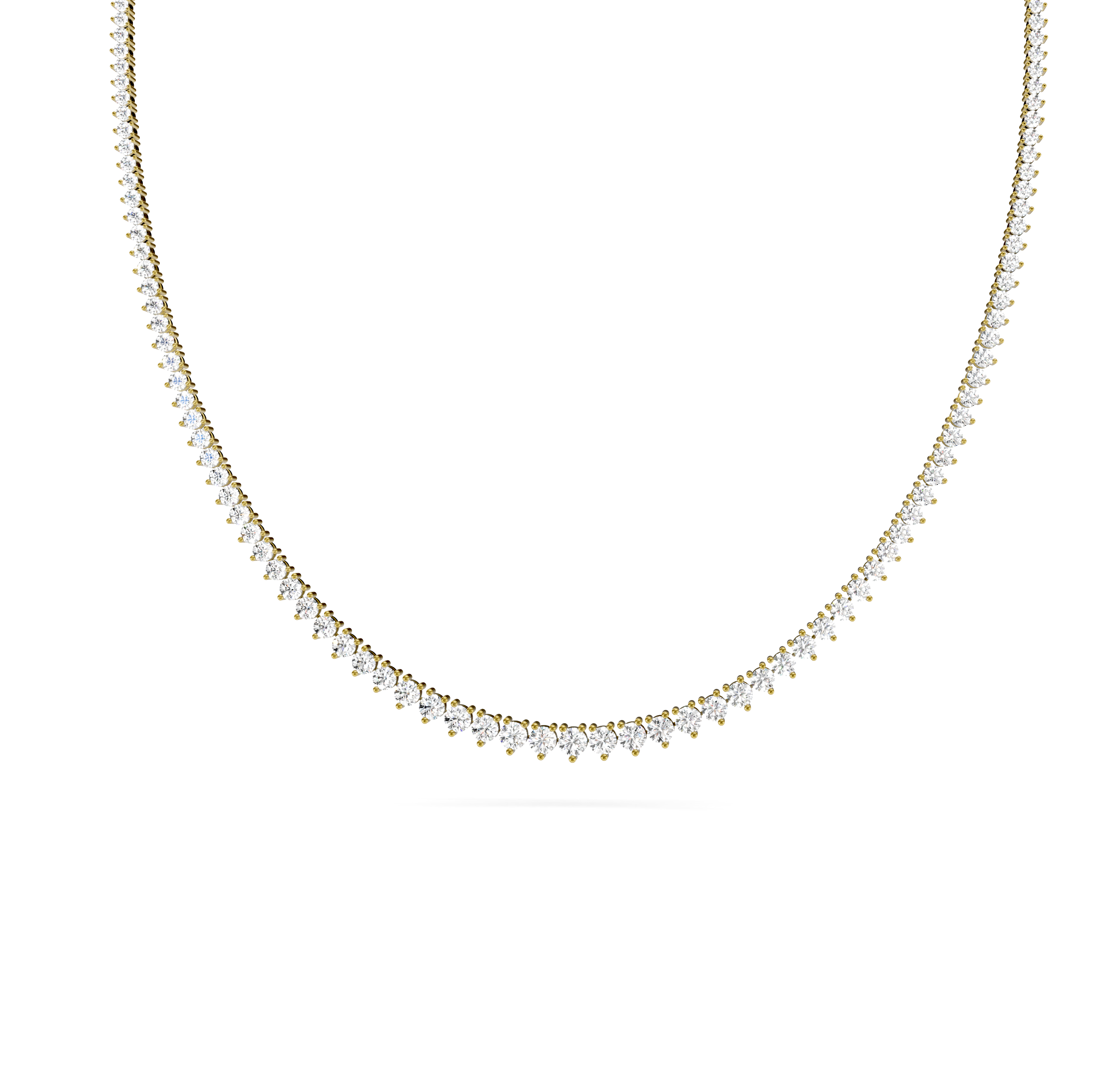 10.00 CT Round Cut Diamonds - Diamond Necklace