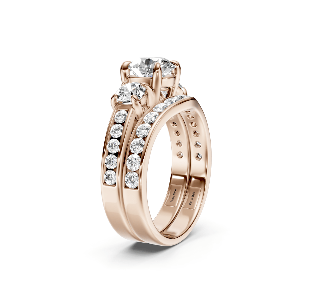 1.55-2.70 CT Round Cut Natural Diamonds - Bridal Set