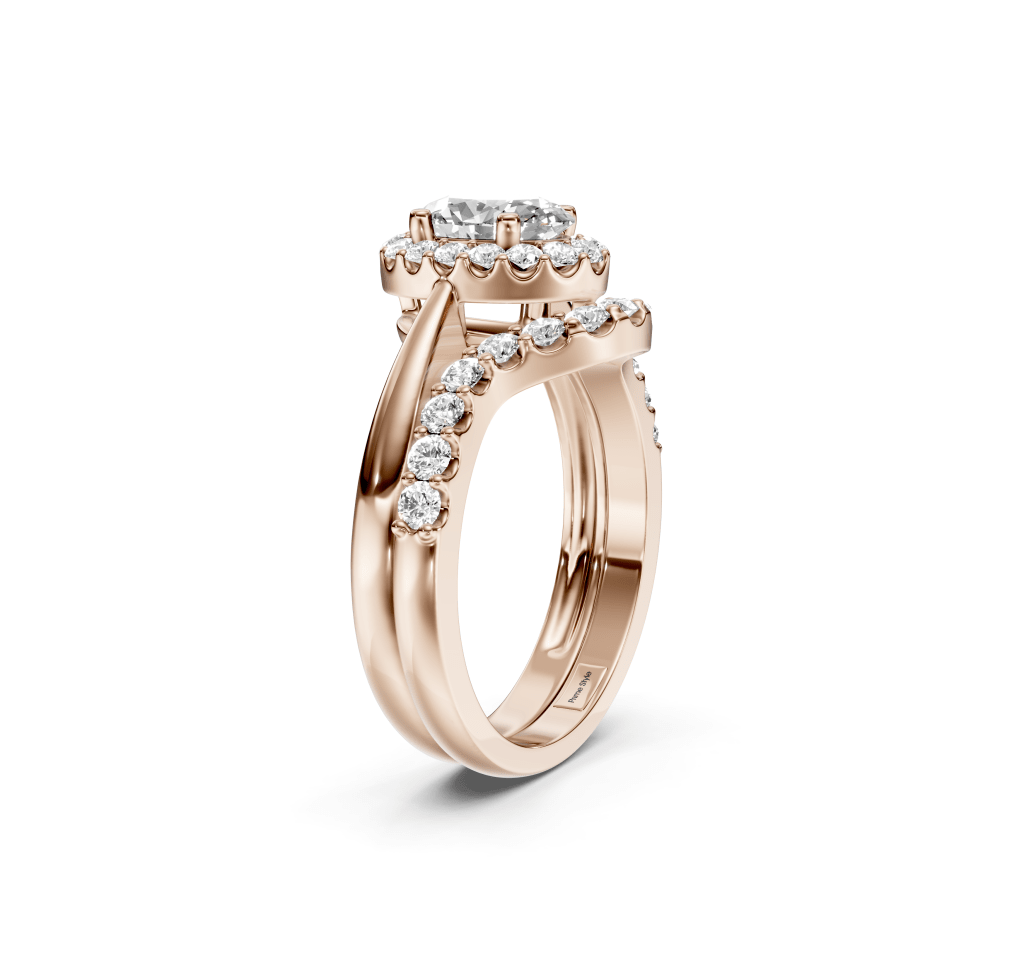1.10-2.25 CT Oval & Round Cut Natural Diamonds - Bridal Set