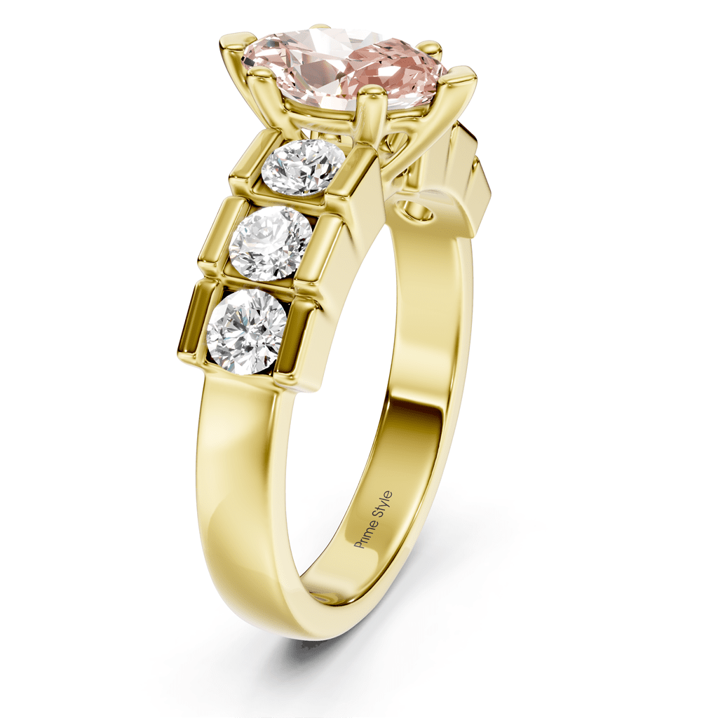 1.85 - 4.85 CT Marquise & Round Cut Fancy Pink Diamonds - Engagement Ring - Primestyle.com