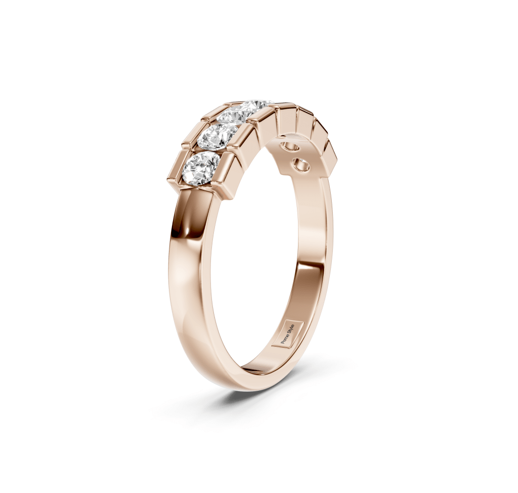 1.00 CT Round Cut Lab Grown Diamonds - Wedding Band - Primestyle.com
