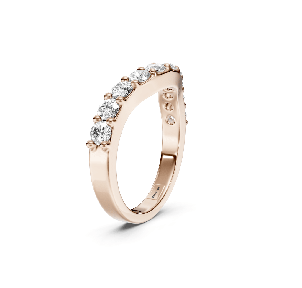 1.15 CT Round Cut Natural Diamonds - Wedding Band