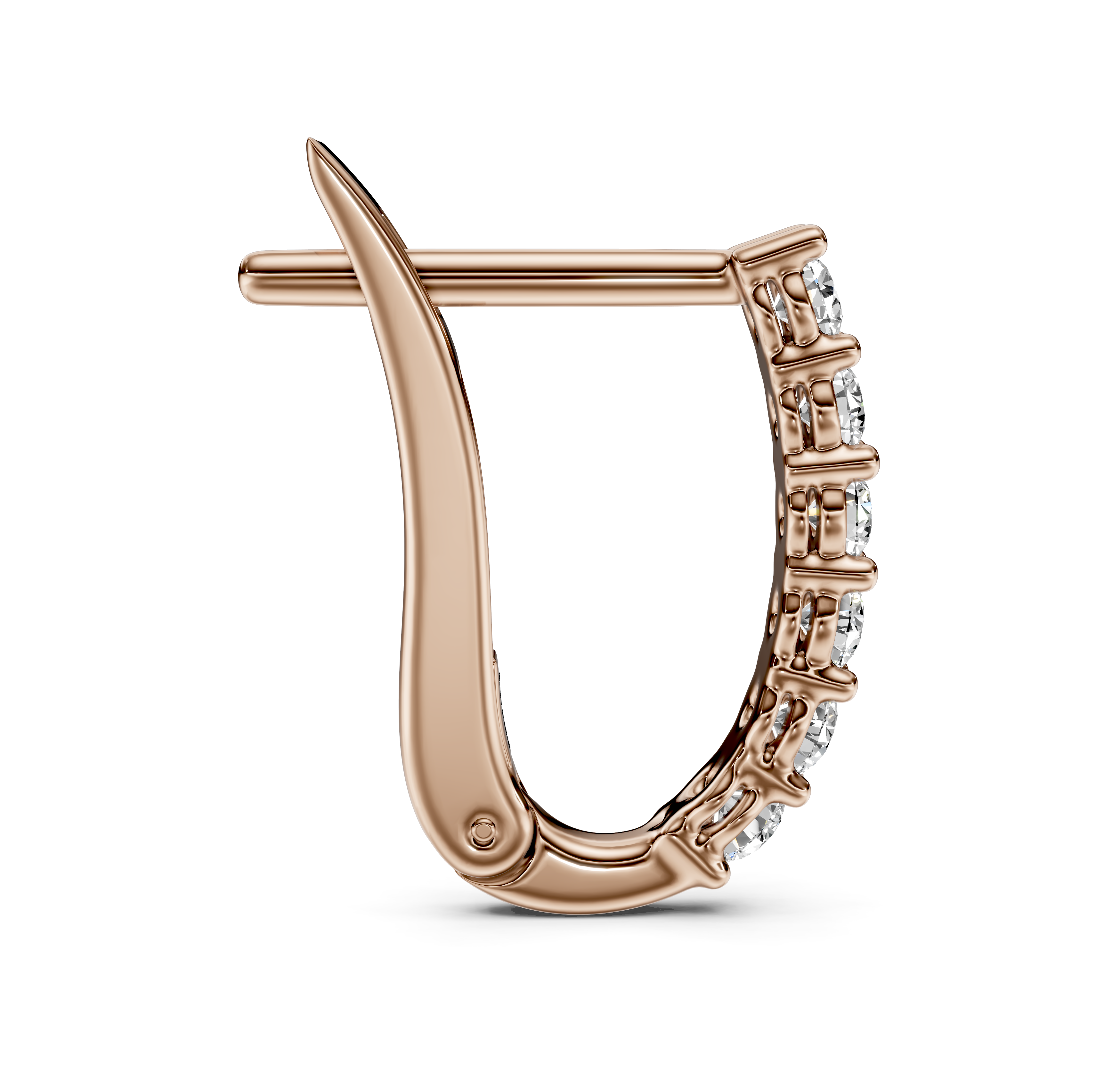 1.25 CT Round Cut Natural Diamonds - Hoop And Drop And Earrings