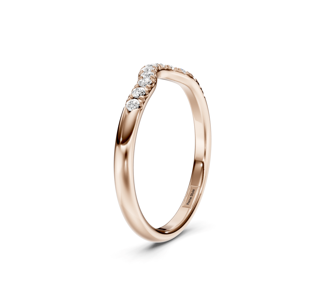 0.15 CT Round Cut Lab Grown Diamonds - Wedding Band