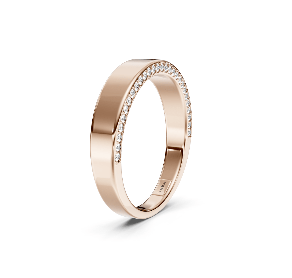 0.30 CT Round Cut Lab Grown Diamonds - Wedding Band - Primestyle.com
