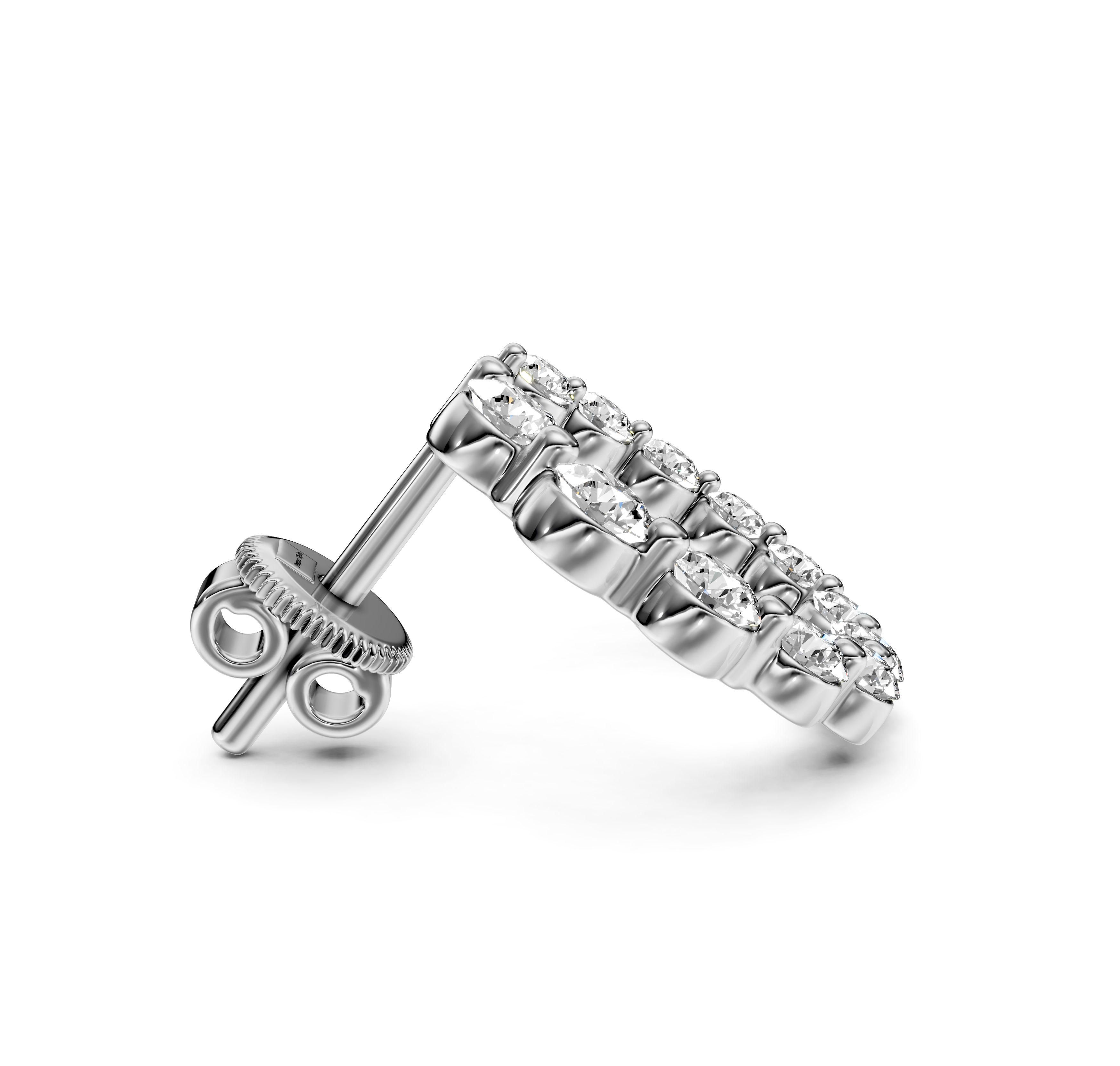 1.80 CT Round Cut Natural Diamonds - Diamond Earrings