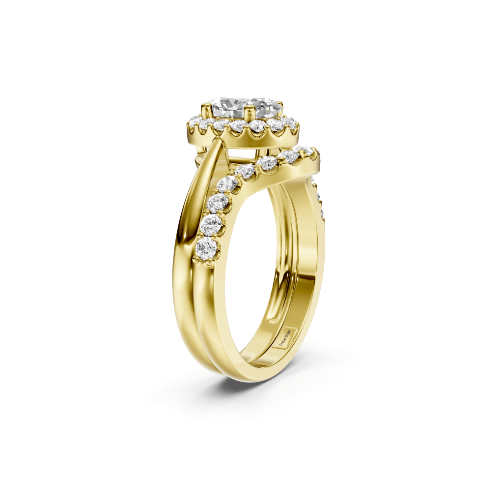 1.10-2.25 CT Oval & Round Cut Natural Diamonds - Bridal Set