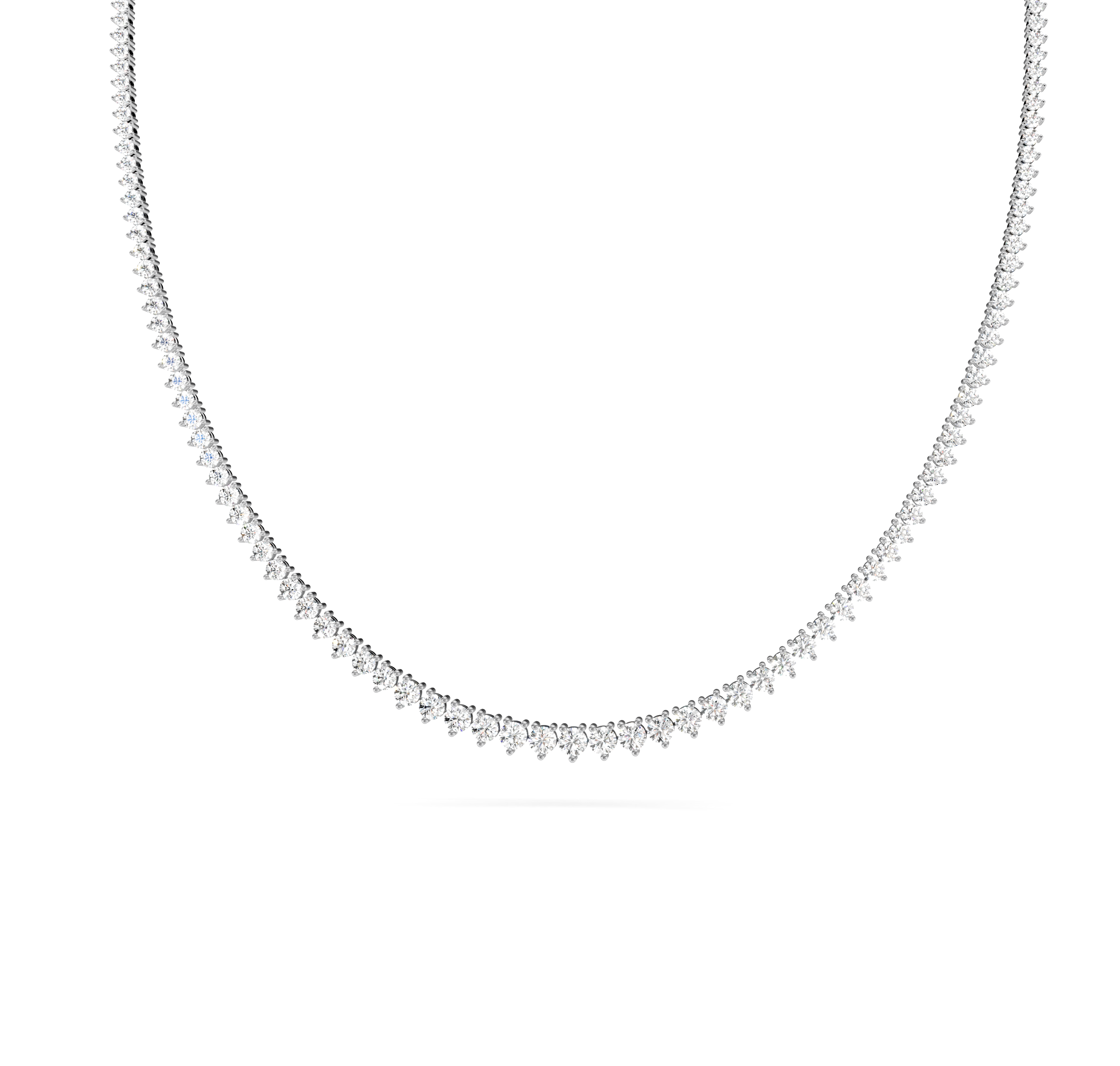 10.00 CT Round Cut Diamonds - Diamond Necklace