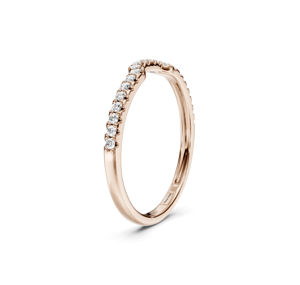 0.25 CT Round Cut Lab Grown Diamonds - Wedding Band - Primestyle.com