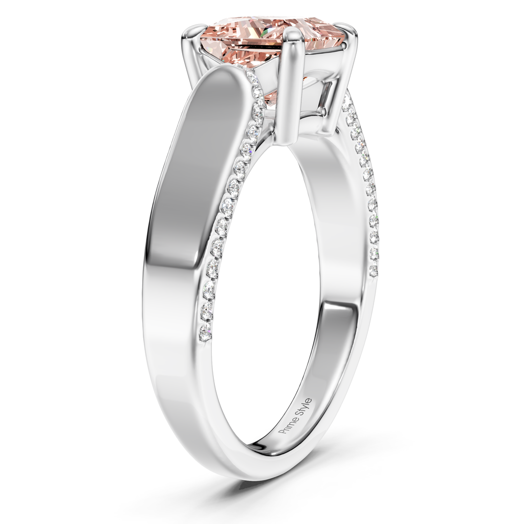 1.65-4.65 CT Round Cut Fancy Pink Diamonds - Engagement Ring