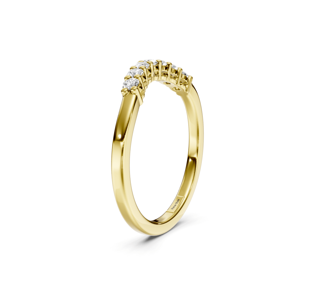 0.25 CT Round Cut Lab Grown Diamonds - Wedding Band - Primestyle.com