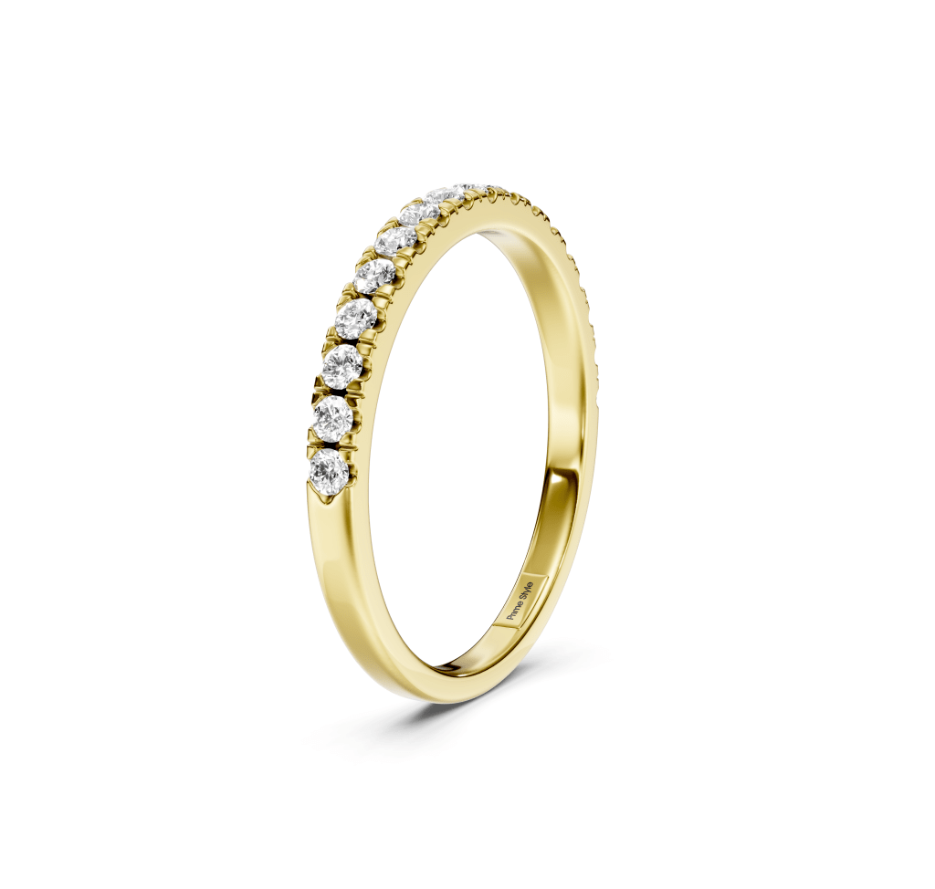 0.35 CT Round Cut Lab Grown Diamonds - Wedding Band - Primestyle.com