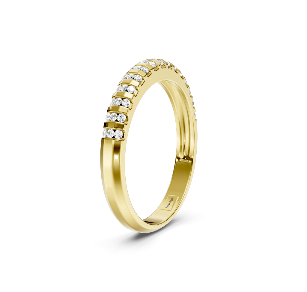 0.25 CT Round Cut Natural Diamonds - Wedding Band - Primestyle.com