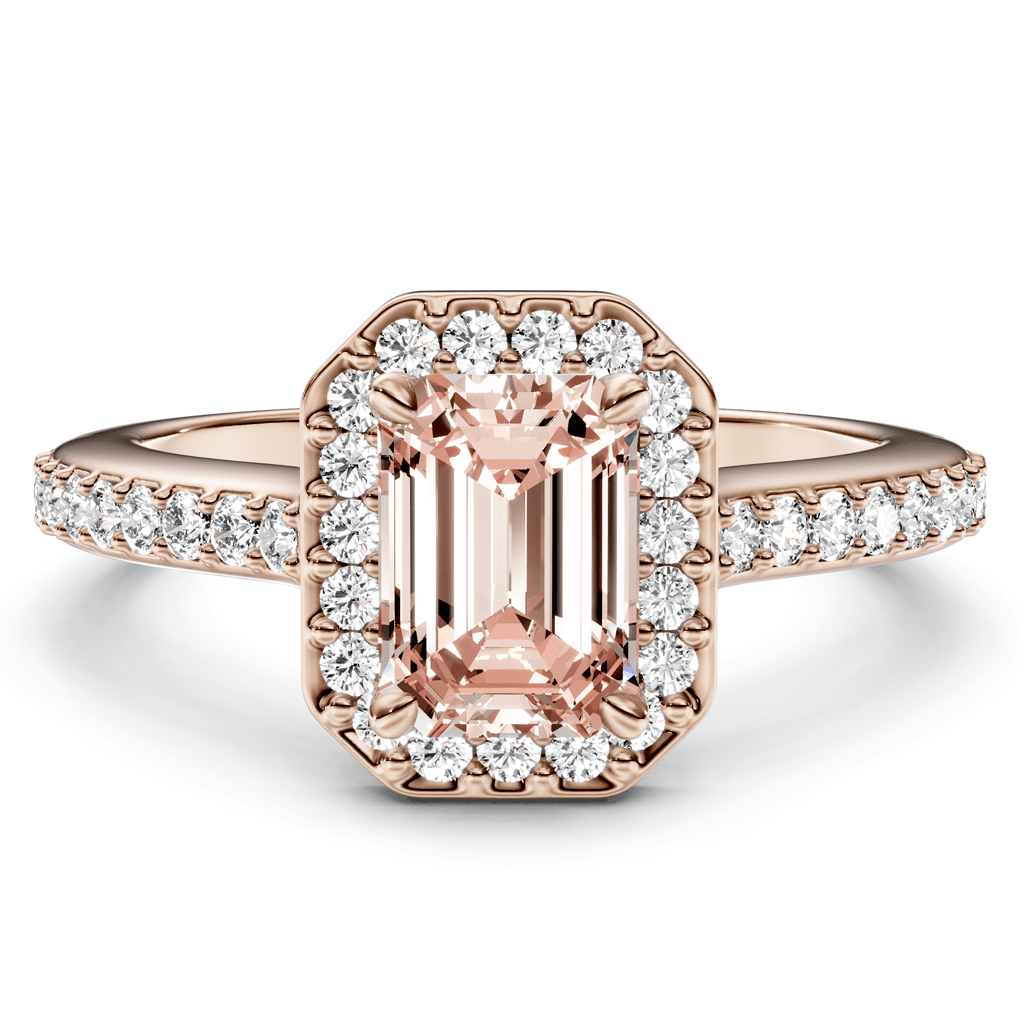 1.30-4.30 CT Emerald & Round Cut Fancy Pink Diamonds - Engagement Ring