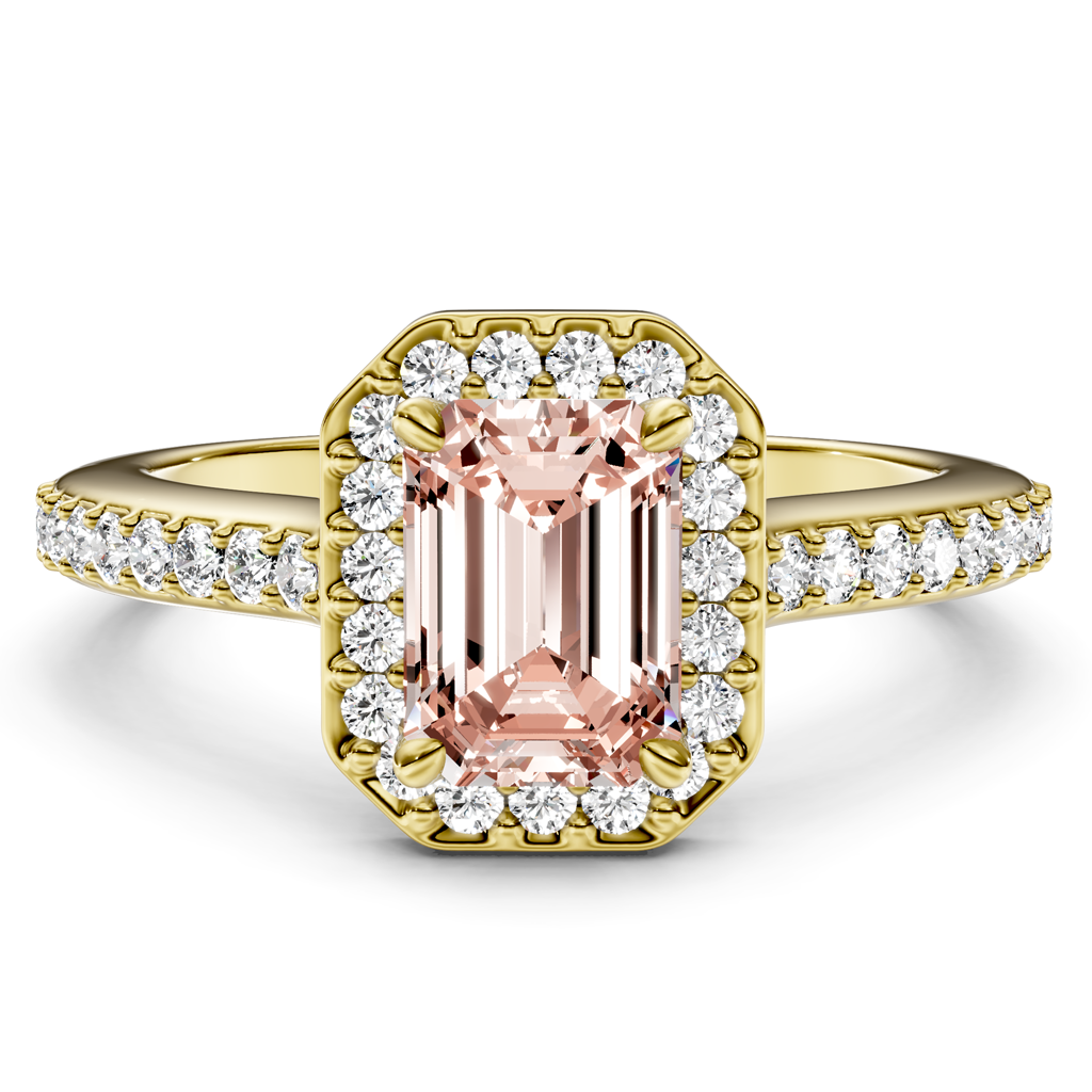 1.30-4.30 CT Emerald & Round Cut Fancy Pink Diamonds - Engagement Ring