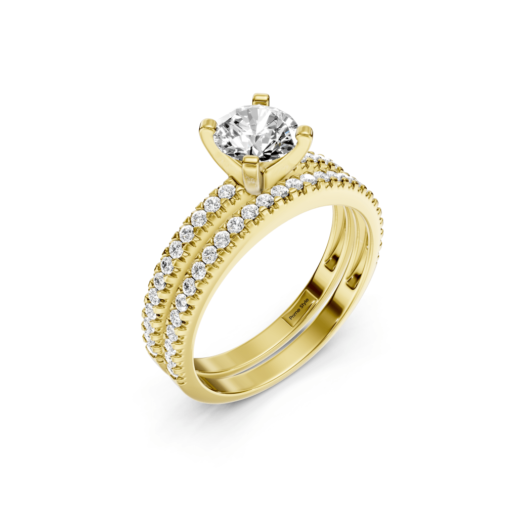 0.80-1.95 CT Round Cut Natural Diamonds - Bridal Set