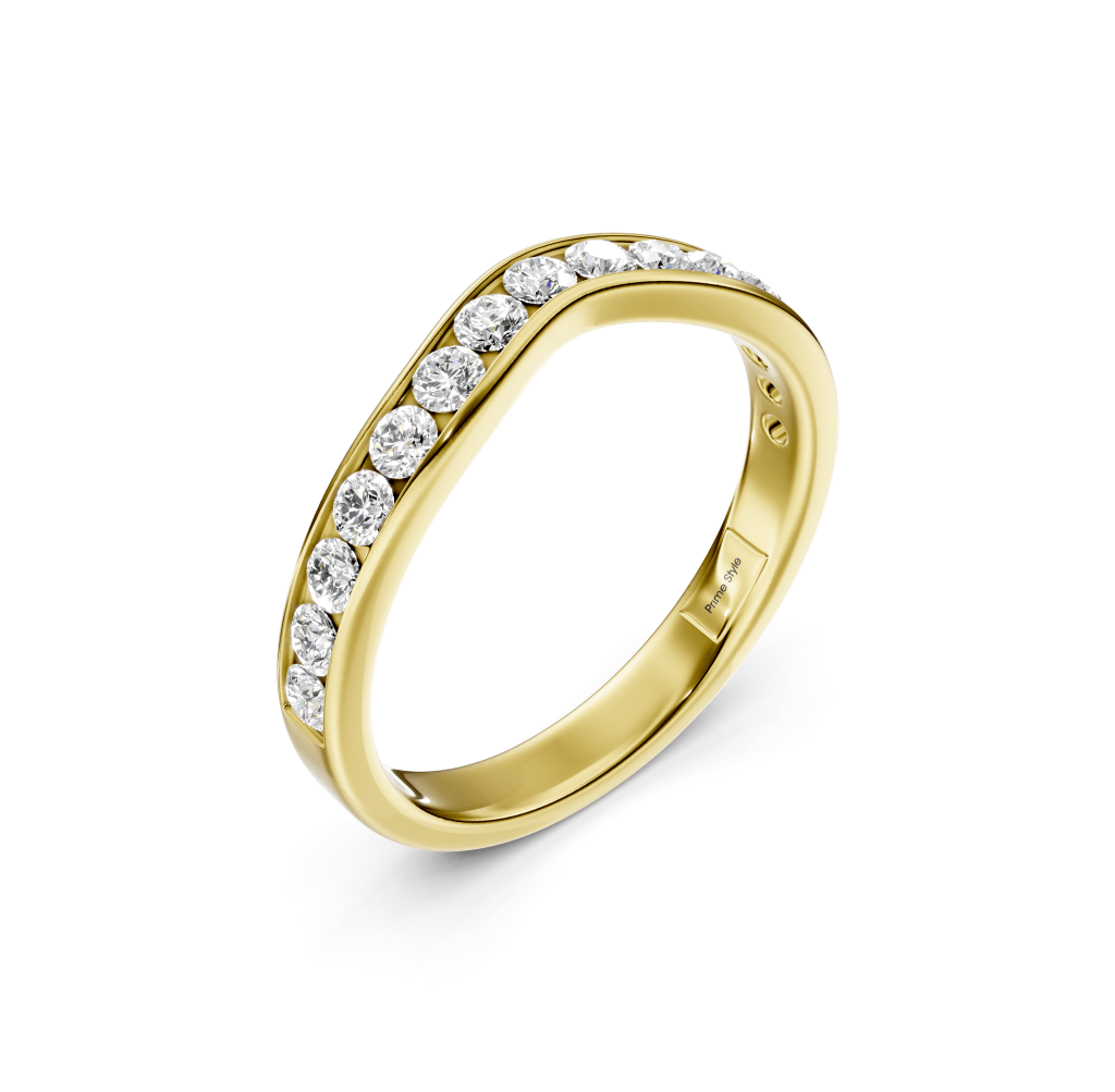 0.45 CT Round Cut Natural Diamonds - Wedding Band - Primestyle.com