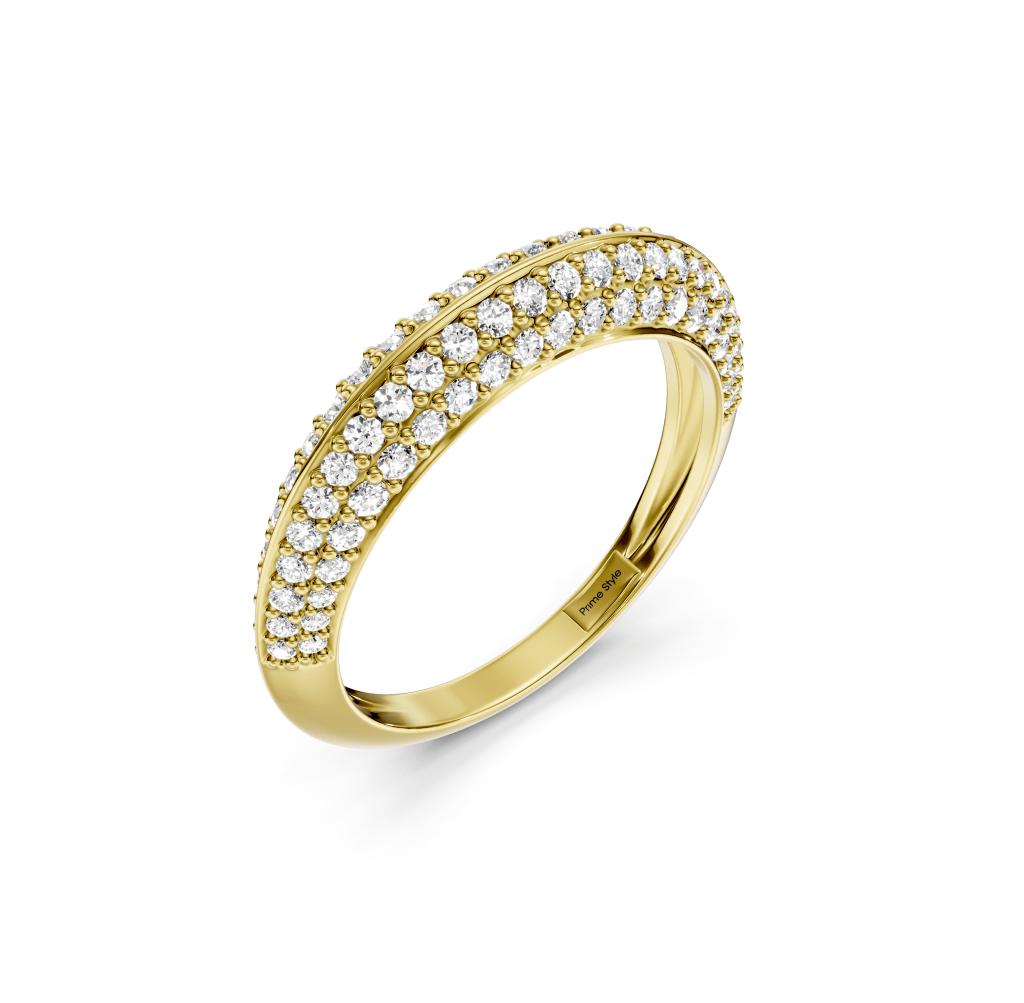 0.80 CT Round Cut Lab Grown Diamonds - Wedding Band - Primestyle.com