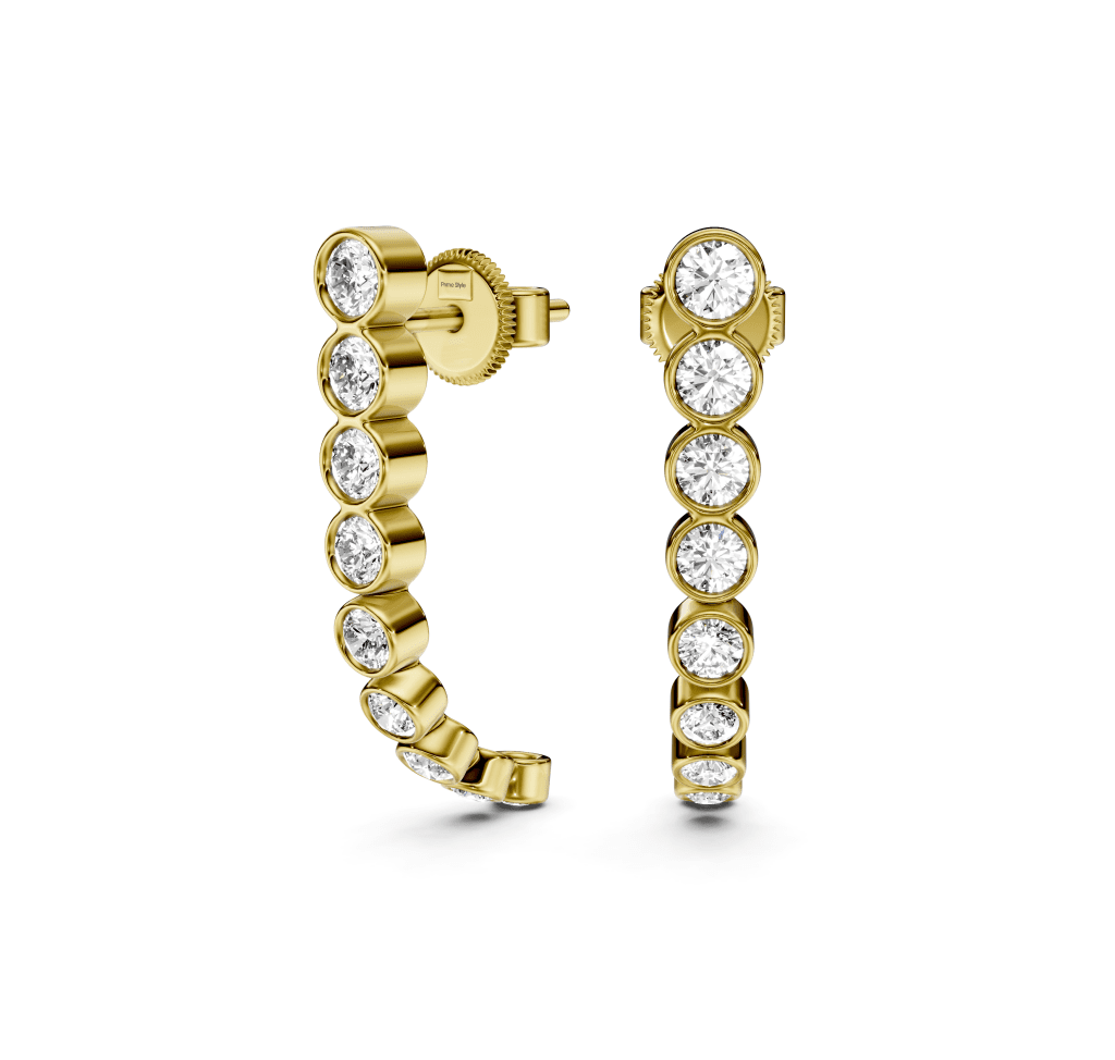 1.35 CT Round Cut Lab Grown Diamonds - Diamond Earrings