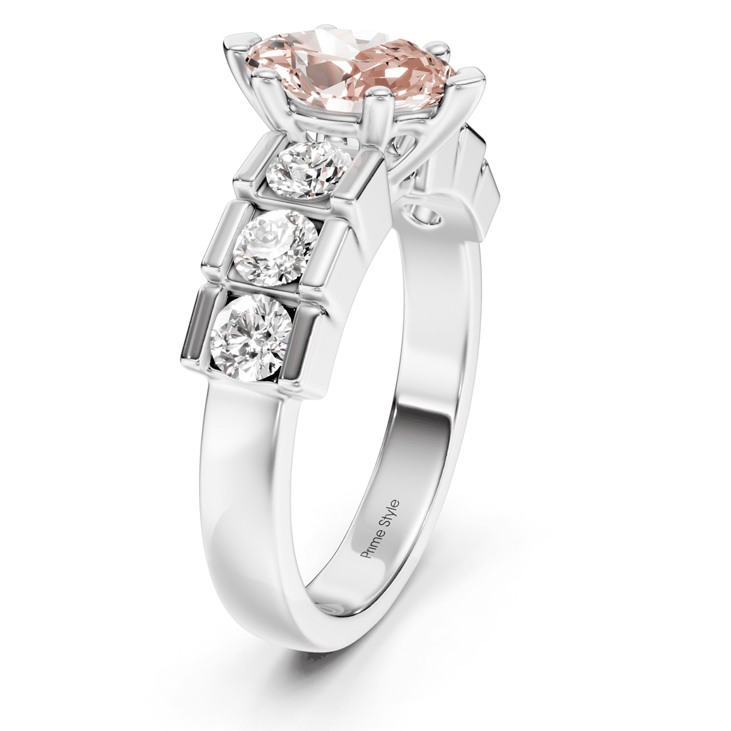 1.85 - 4.85 CT Marquise & Round Cut Fancy Pink Diamonds - Engagement Ring - Primestyle.com