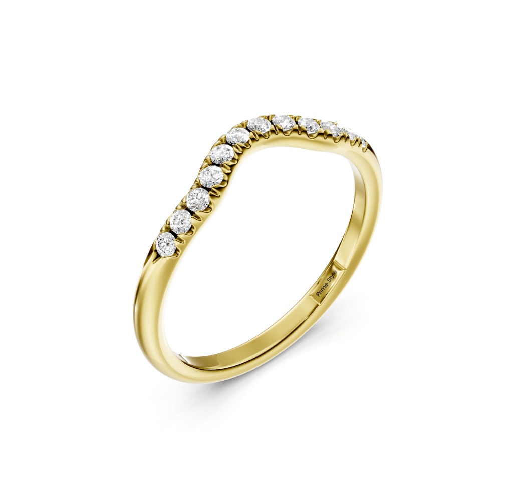 0.15 CT Round Cut Diamonds - Wedding Band - Primestyle.com