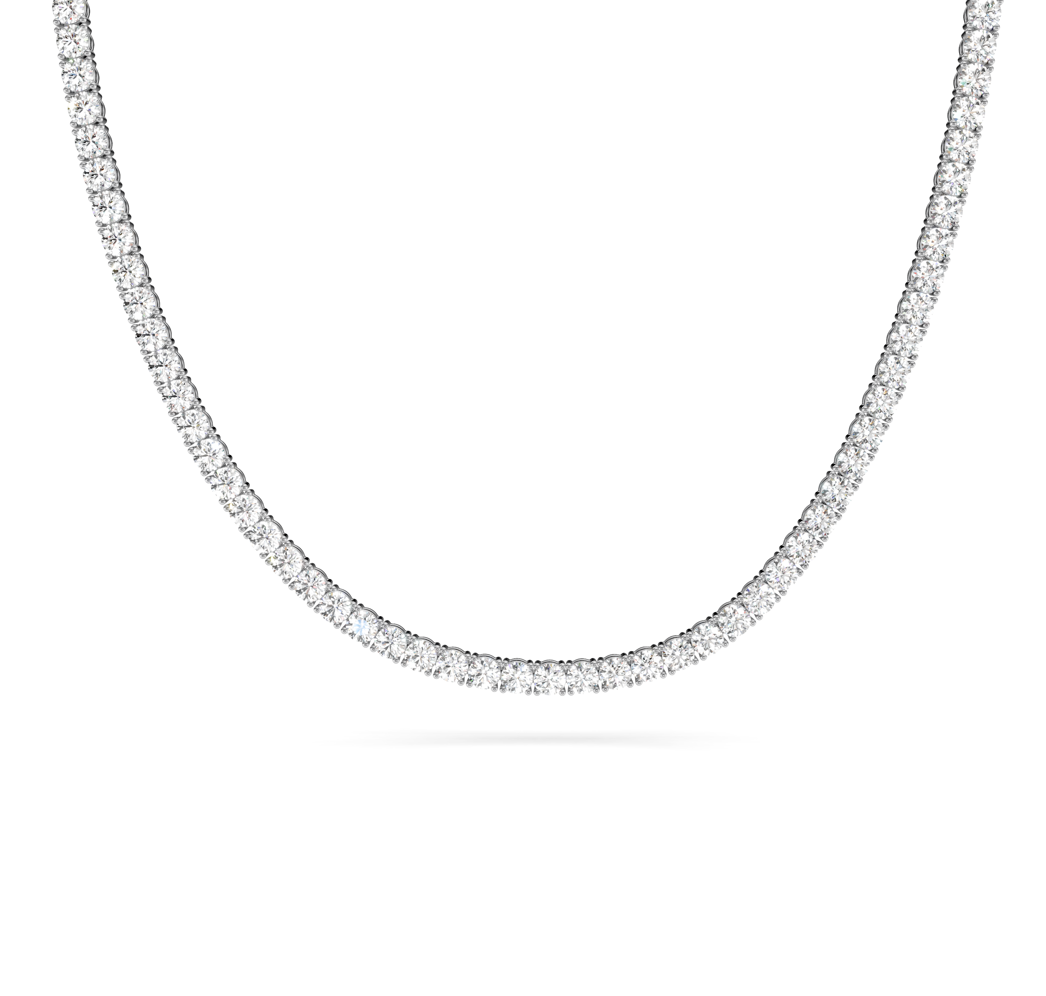 8.00 CT Round Cut Diamonds - Diamond Necklace