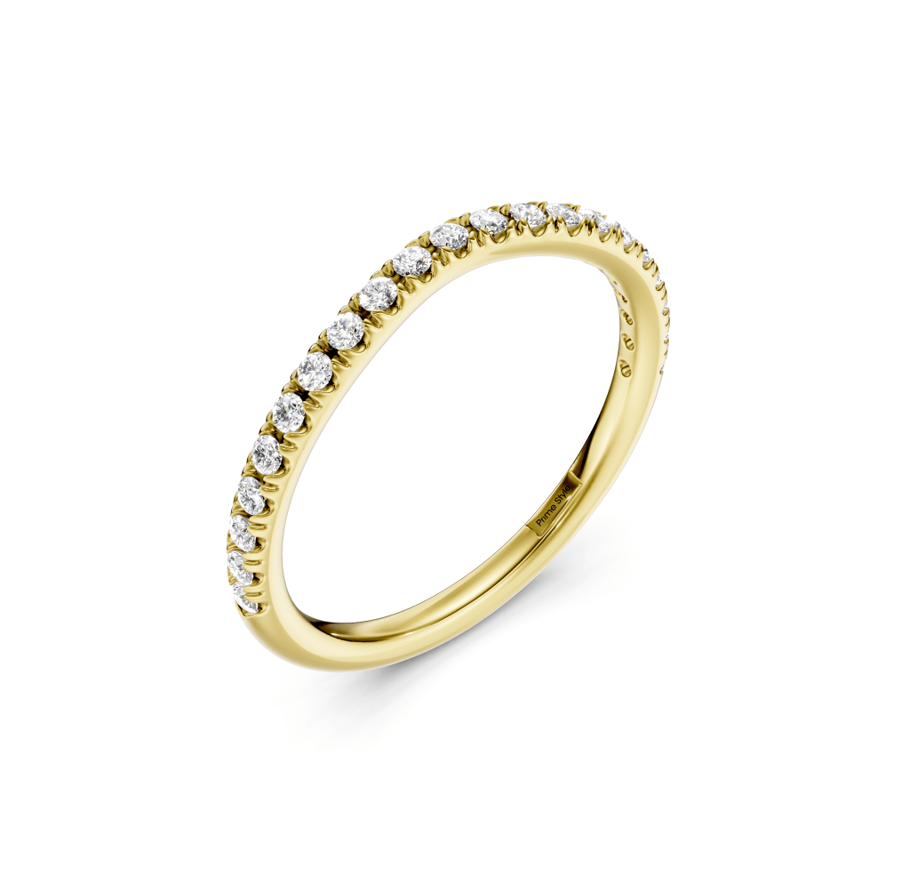 0.15 CT Round Cut Lab Grown Diamonds - Wedding Band