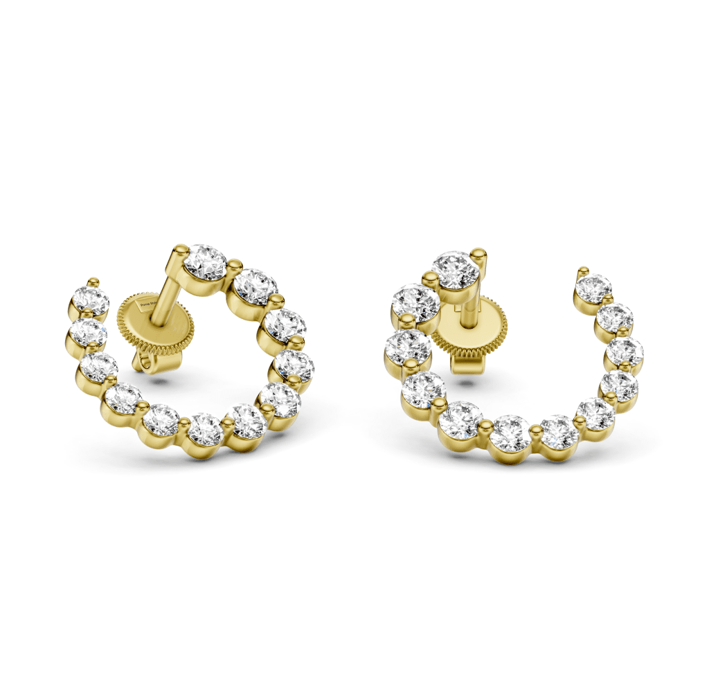 1.80 CT Round Cut Natural Diamonds - Diamond Earrings - Primestyle.com