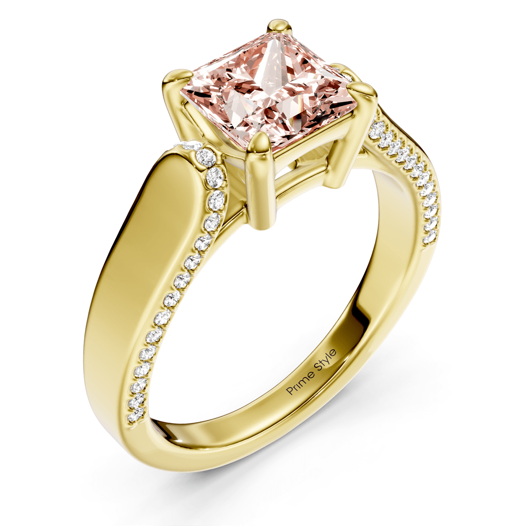 1.65 - 4.65 CT Round Cut Fancy Pink Diamonds - Engagement Ring - Primestyle.com