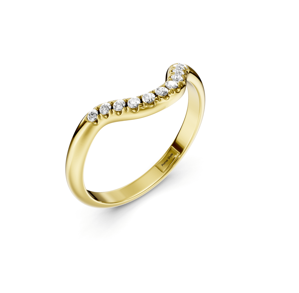 0.15 CT Round Cut Lab Grown Diamonds - Wedding Band
