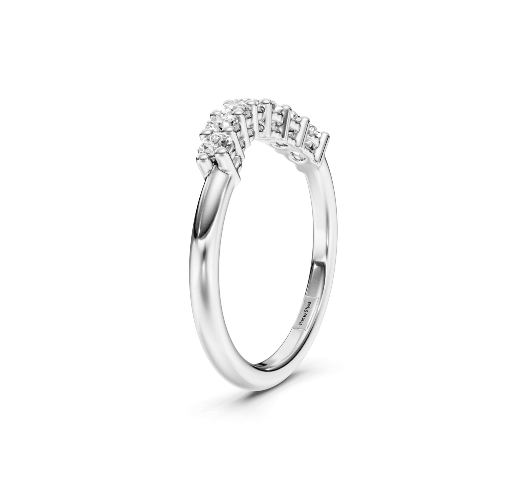 0.40 CT Round Cut Lab Grown Diamonds - Wedding Band - Primestyle.com