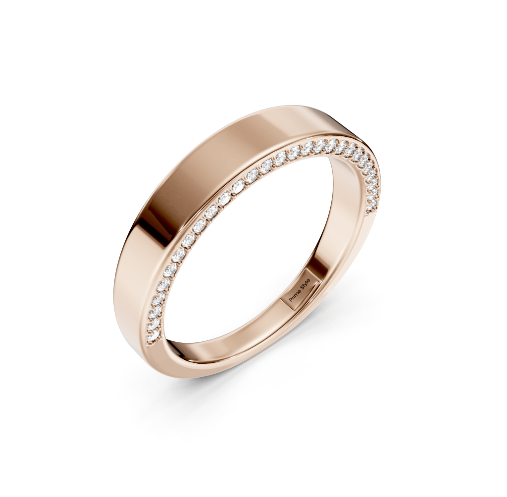 0.30 CT Round Cut Lab Grown Diamonds - Wedding Band